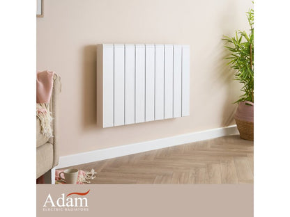 Adam Samson 2000W Dual Heating Electric Radiator in White with Smart WiFi Control