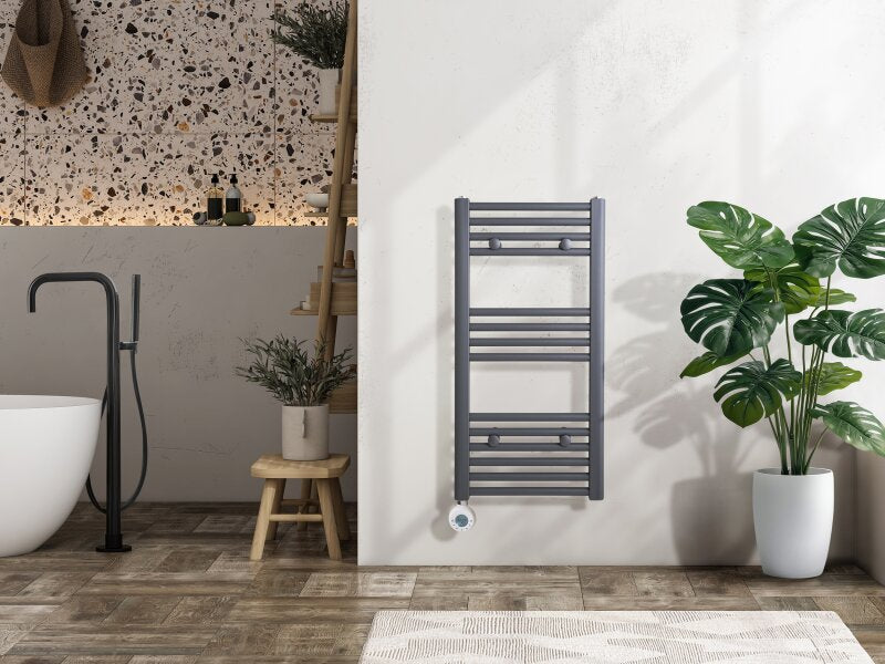 Eden Radium 600W Electric Towel Radiator in Anthracite with Smart WiFi Control