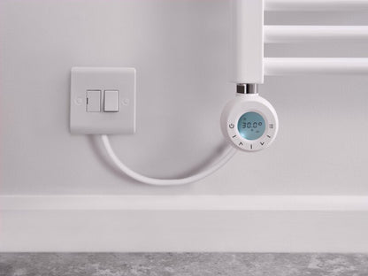 Eden Radium 600W Electric Towel Radiator in White with Smart WiFi Control