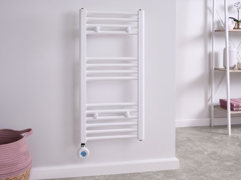 Eden Radium 600W Electric Towel Radiator in White with Smart WiFi Control