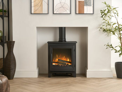 Acantha Halo Electric Stove in Black