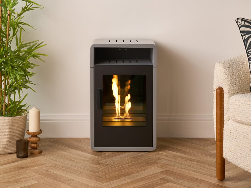 Adam Bellini Bio Ethanol Stove in Grey