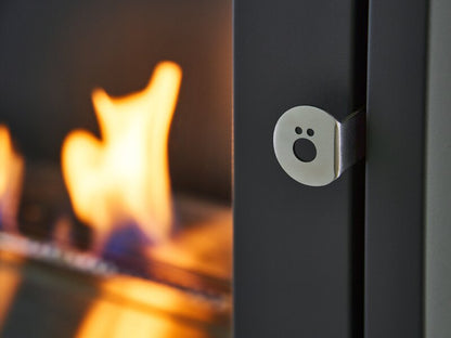 OKO S6 Bio Ethanol Stove with Log Storage in Charcoal Grey