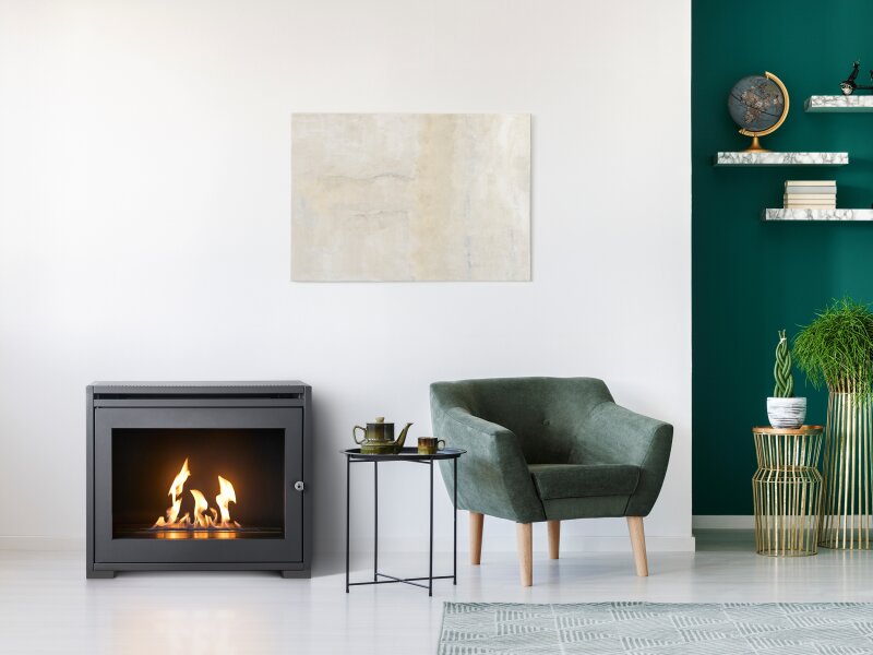 OKO S6 Bio Ethanol Stove in Charcoal Grey