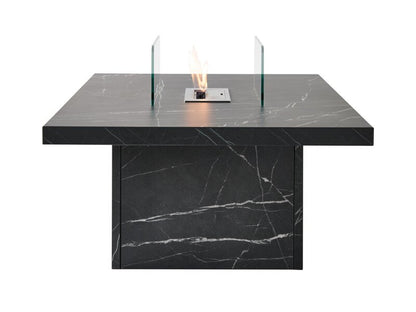 Acantha Castellon Bio Ethanol Coffee Table in Black Marble Effect