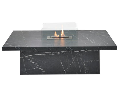 Acantha Castellon Bio Ethanol Coffee Table in Black Marble Effect