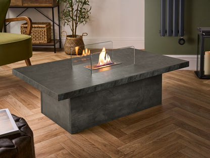 Acantha Castellon Bio Ethanol Coffee Table in Slate Effect