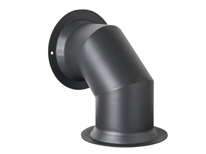 OKO Angled Decorative Metal Stove Pipe in Charcoal Grey