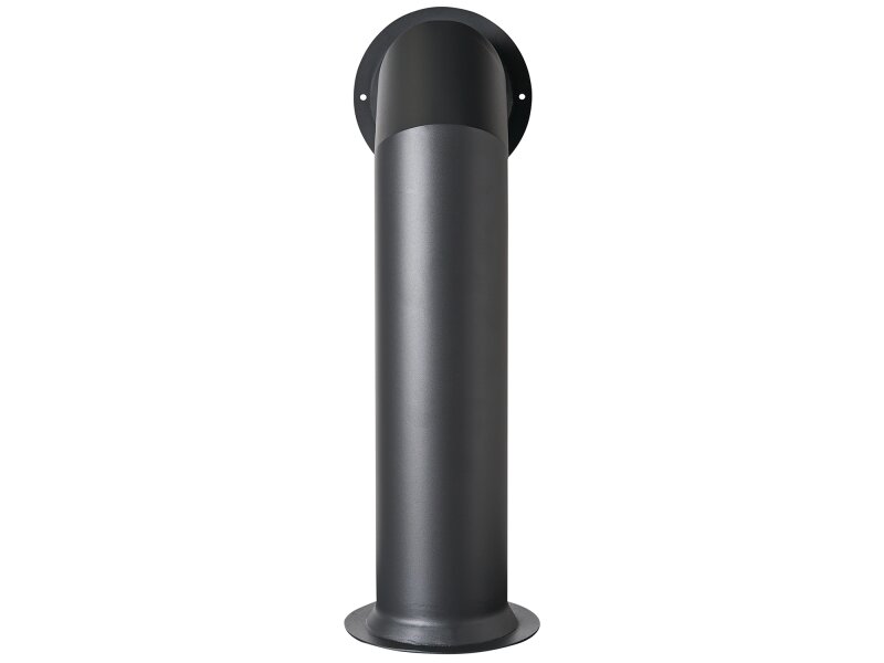 OKO Tall Angled Decorative Metal Stove Pipe in Charcoal Grey