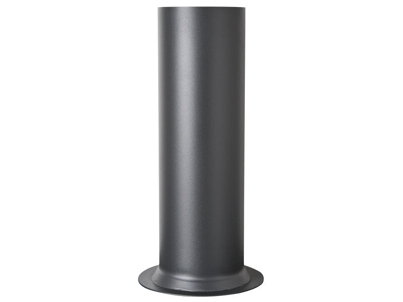 OKO Straight Decorative Metal Stove Pipe in Charcoal Grey 11258