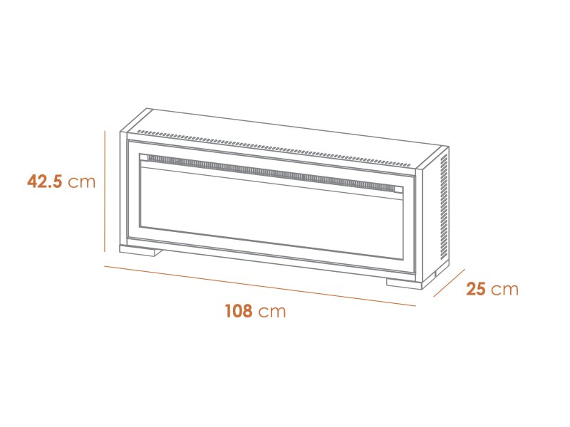 Acantha Vision Electric Media Stove in Black