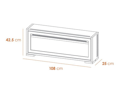 Acantha Vision Electric Media Stove in Black