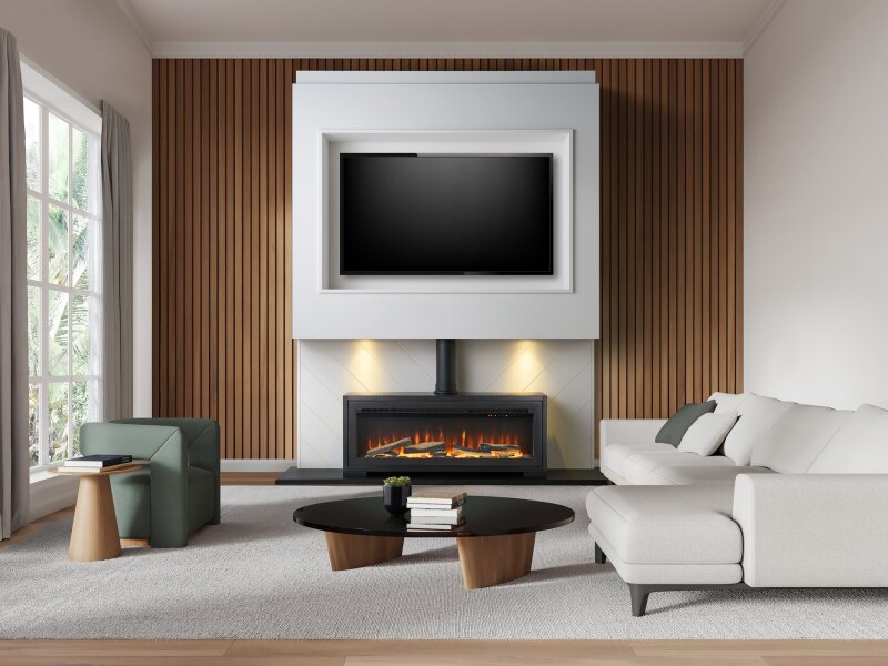 Acantha Vision Electric Media Stove in Black