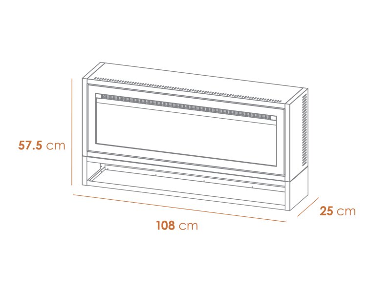 Acantha Vision Electric Media Stove with Log Store in Black