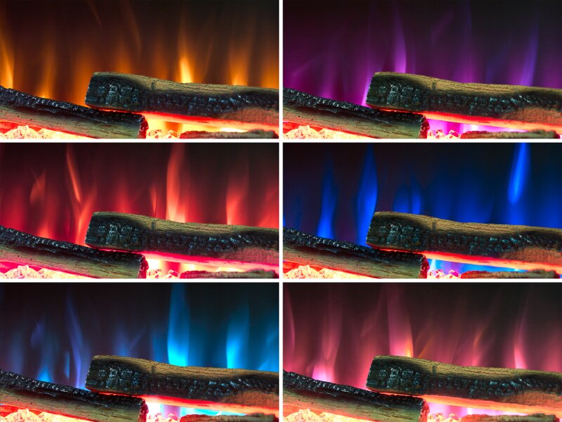 Acantha Vision Electric Media Stove with Log Store in Black