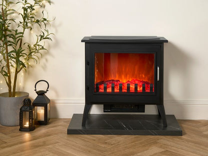 Sureflame Marlow 3-Sided Electric Stove in Black
