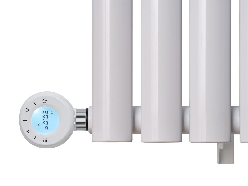 Eden Teppra 1200W Electric Column Radiator in White 600 x 1080mm