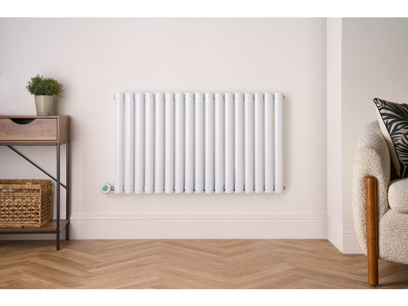 Eden Teppra 1200W Electric Column Radiator in White 600 x 1080mm