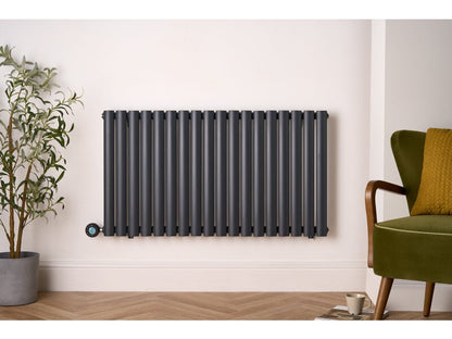 Eden Teppra 1200W Electric Column Radiator in Anthracite with Smart WiFi Control, 600 x 1080mm