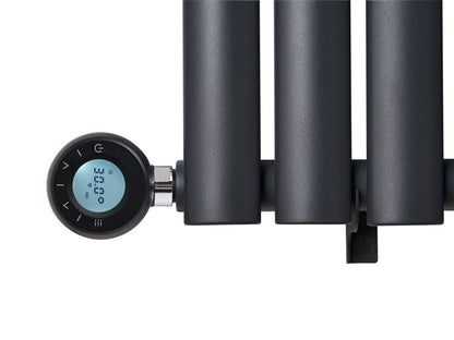 Eden Teppra 1200W Electric Column Radiator in Anthracite with Smart WiFi Control, 600 x 1080mm