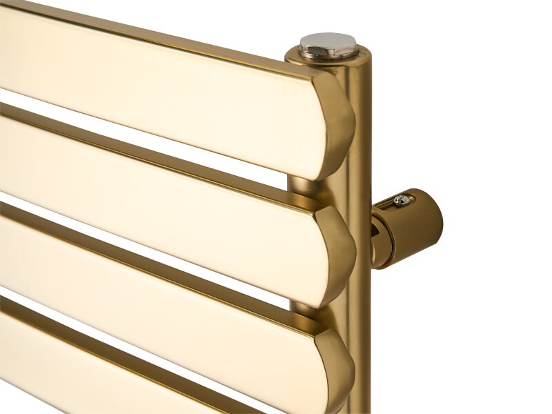 Eden Rovente 1200W Electric Towel Radiator in Brushed Brass with Smart WiFi Control, 1200 x 500mm