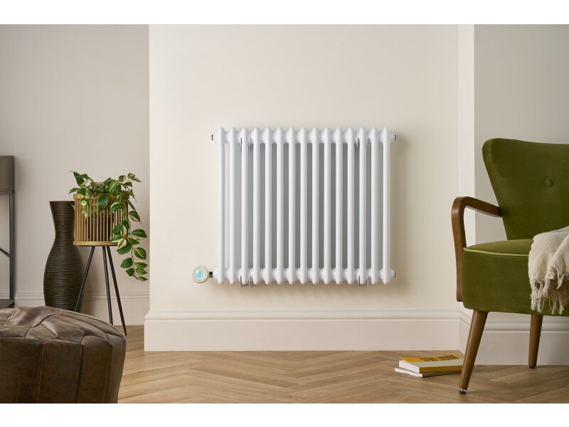 Eden Arcadia 600W Electric Column Radiator in White with Smart WiFi Control, 600 x 660mm 11313