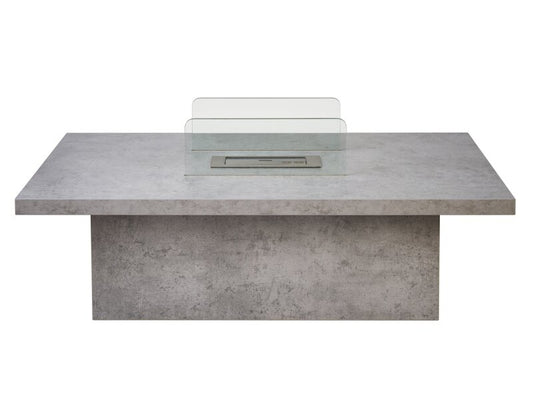 Acantha Castellon Bio Ethanol Coffee Table in Concrete Effect