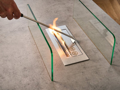 Acantha Castellon Bio Ethanol Coffee Table in Concrete Effect