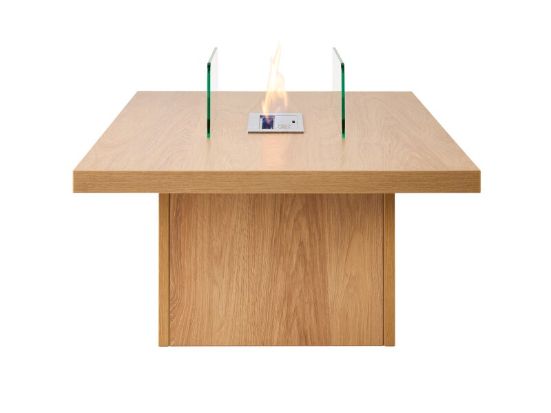 Acantha Castellon Bio Ethanol Coffee Table in Oak Effect