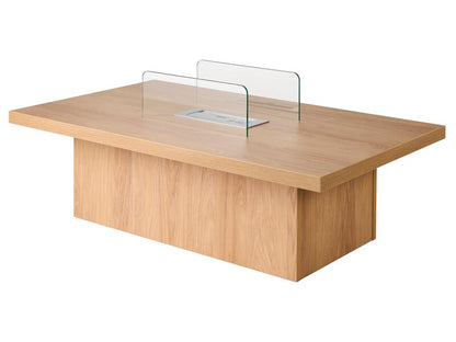 Acantha Castellon Bio Ethanol Coffee Table in Oak Effect