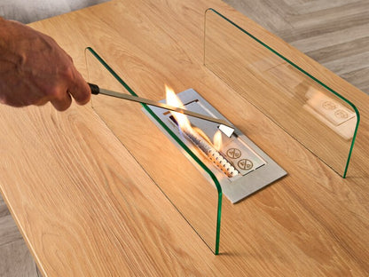 Acantha Castellon Bio Ethanol Coffee Table in Oak Effect