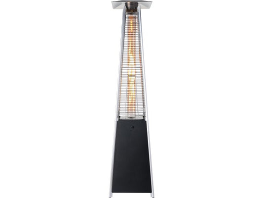 Field & Flame Alder Pyramid Patio Gas Heater in Black