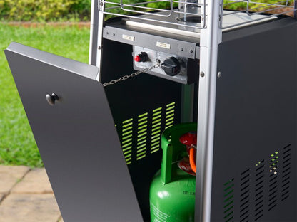 Field & Flame Alder Pyramid Patio Gas Heater in Black