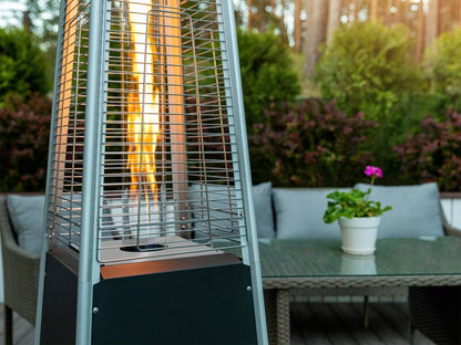 Field & Flame Alder Pyramid Patio Gas Heater in Black