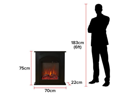 Sureflame Henlow Electric Fireplace Suite in Black, 27 Inch 11292