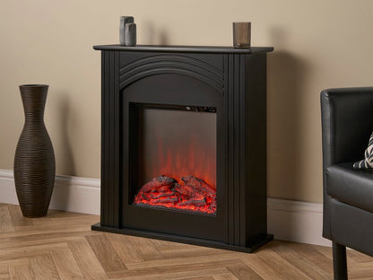 Sureflame Henlow Electric Fireplace Suite in Black, 27 Inch 11292