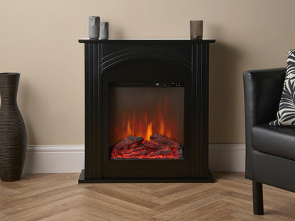 Sureflame Henlow Electric Fireplace Suite in Black, 27 Inch 11292