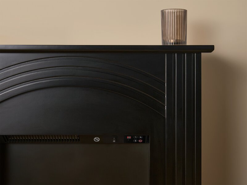 Sureflame Henlow Electric Fireplace Suite in Black, 27 Inch 11292