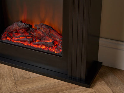 Sureflame Henlow Electric Fireplace Suite in Black, 27 Inch 11292