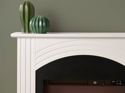 Sureflame Henlow Electric Fireplace Suite in White, 27 Inch