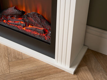 Sureflame Henlow Electric Fireplace Suite in White, 27 Inch
