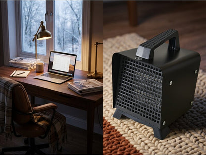 Adam Thermix 2kW Portable PTC fan heater in black