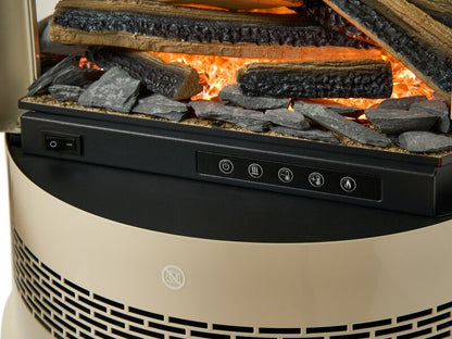 Acantha Orbit Cylinder Electric Stove with Remote in Cream 11382