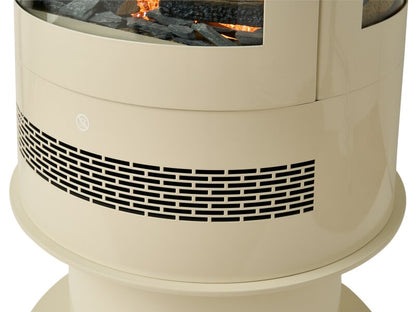 Acantha Orbit Cylinder Electric Stove with Remote in Cream 11382