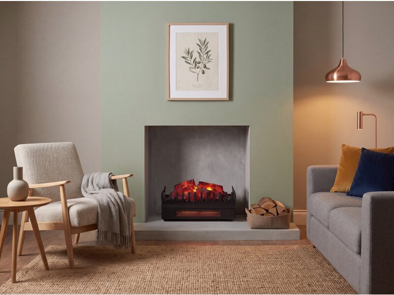 Sureflame Welford Electric Log Basket in Black