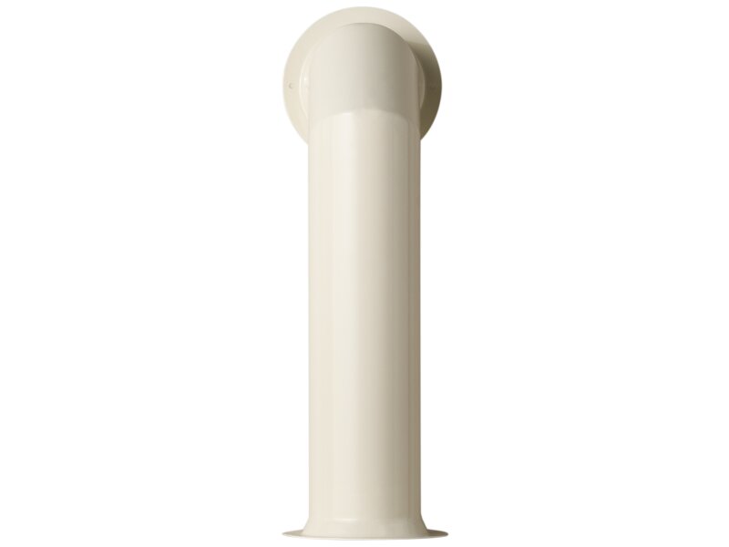 Acantha Tall Angled Decorative Metal Stove Pipe - Cream