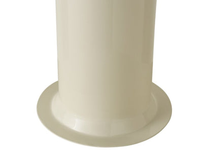 Acantha Tall Angled Decorative Metal Stove Pipe - Cream
