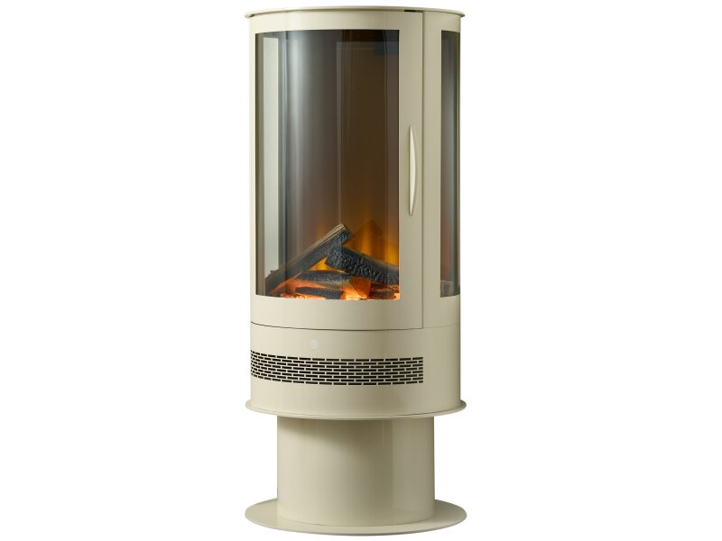 Acantha Orbit Cylinder Electric Stove with Remote in Cream 11382