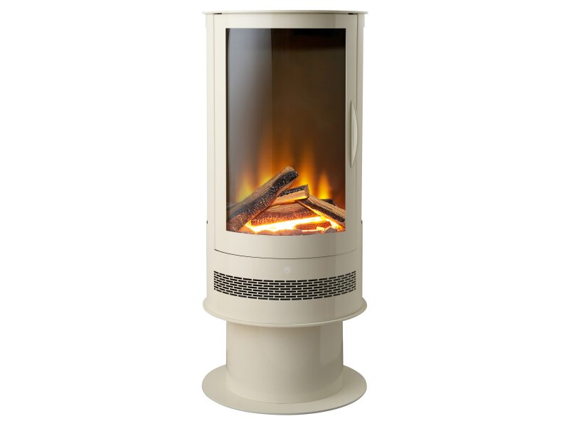 Acantha Orbit Cylinder Electric Stove with Remote in Cream 11382
