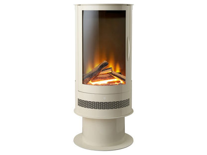Acantha Orbit Cylinder Electric Stove with Remote in Cream 11382